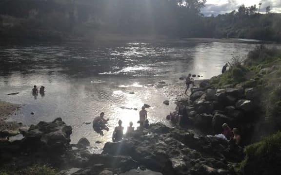 The Otumuheke Stream at the Taupō Spa Park.
