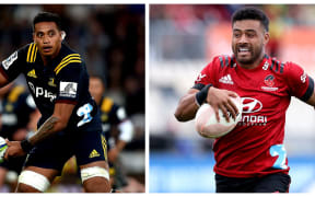 Shannon Frizell (L) and Richie Mo'unga (R) will join Toshiba Brave Lupus for the 2024 Japanese season.