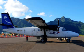 Samoa Airways Twin Otter at American Samoa's Tafuna International Airport.