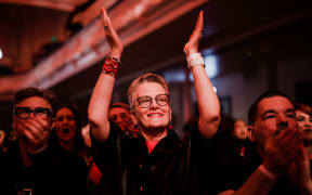 Labour Party supporters are celebrating at the Auckland headquarters.