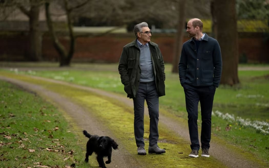 Prince William shares rare candor with Eugene Levy at Windsor Castle, in an episode of The Reluctant Traveler With Eugene Levy. Ian Gavan/Apple