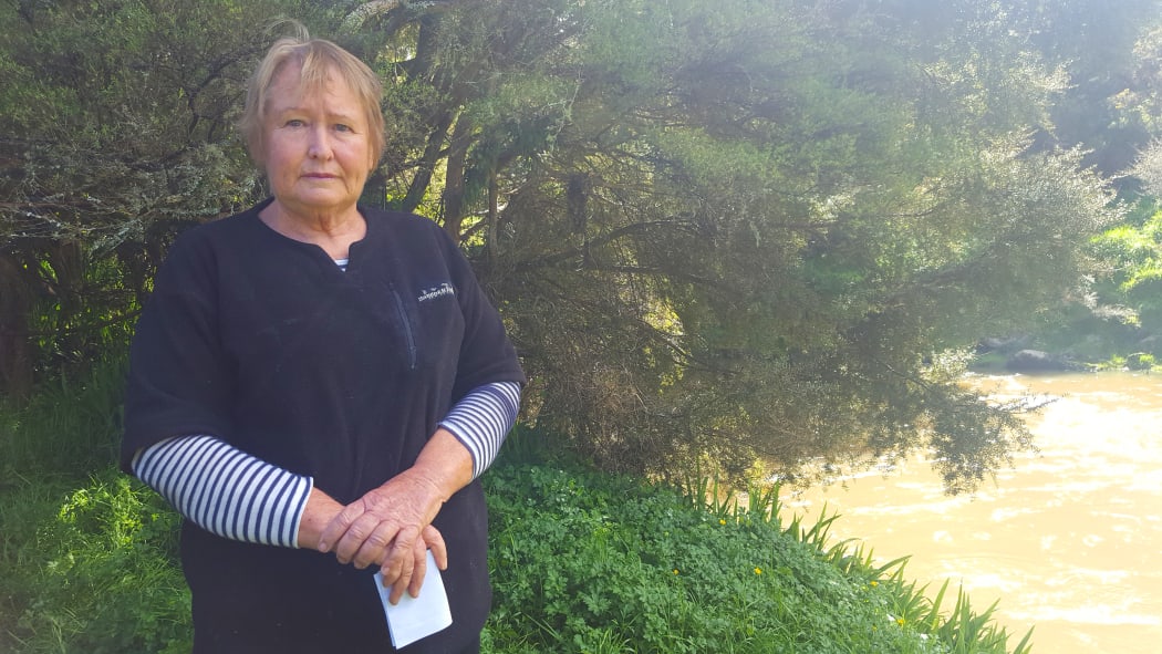 Northland Environmental Protection Society president Fiona Furrell at Warua River.
