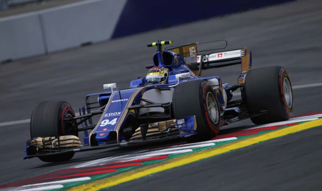 Pascal Wehrlein driving a Sauber