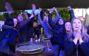 Christchurch fans react at the final whistle.