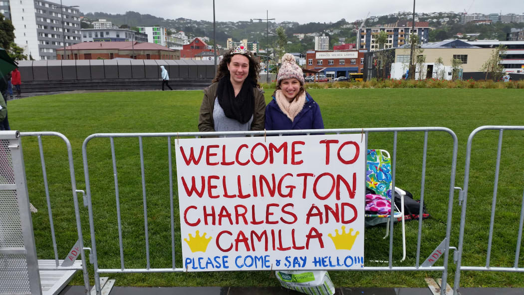 Wellington fans await Charles and Camilla.