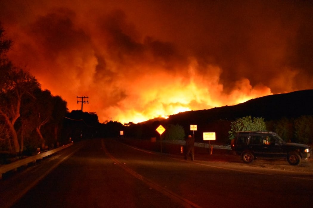 Wildfire in Ventura County near Los Angeles.