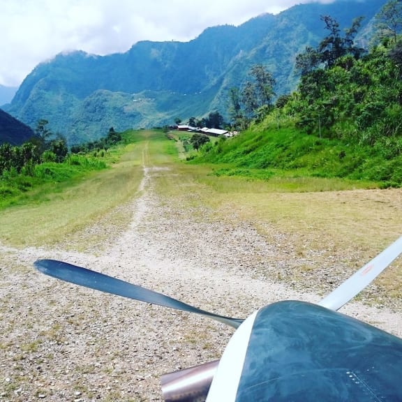View of a village runway