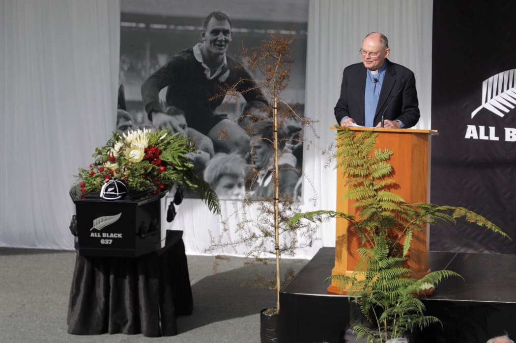Sir Brian Lochore eulogy was read by Vicar Steve Thompson.