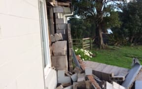 Pictures of damage to home of Cheviot GP Anthea Prentice, at Claverley, near Cheviot.