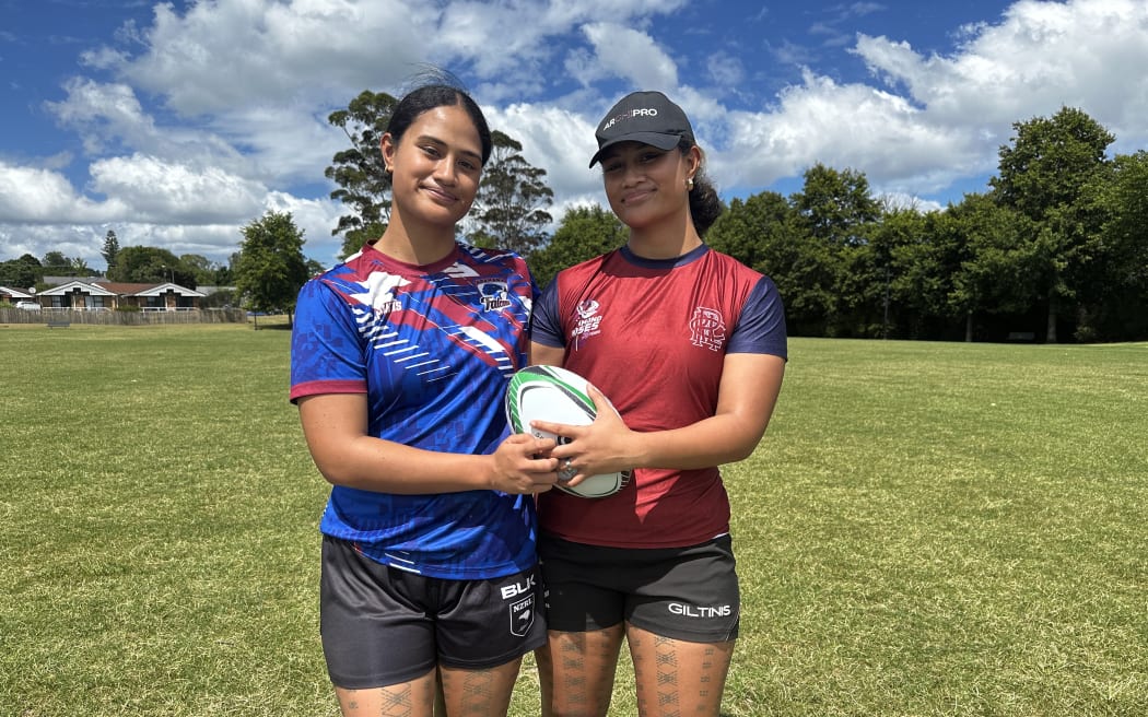 The Onesemo-Tuilaepa twins, from L-R Christabelle and Danielle
