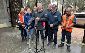 Emergency Management Minister Mark Mitchell and Wairoa mayor Craig Little give an update on the situation in Wairoa following another flooding event.