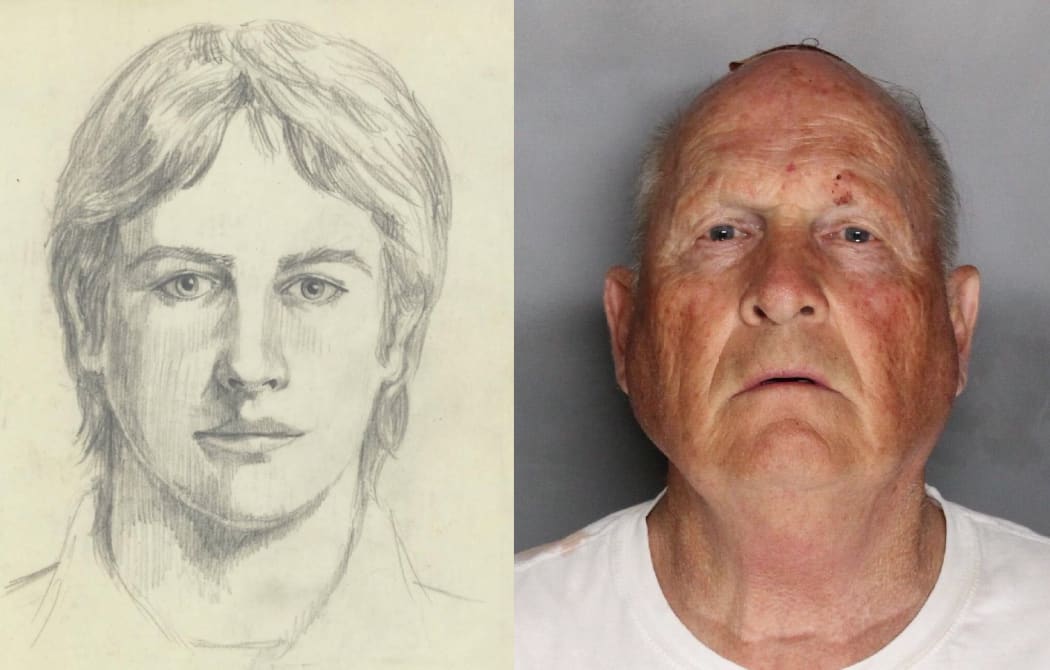 sketch vs mugshot of Joseph DeAngelo