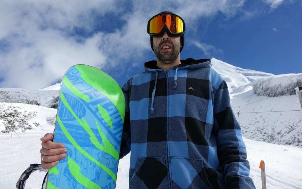 Okato digger driver Sam took the day off work to hit the slopes.