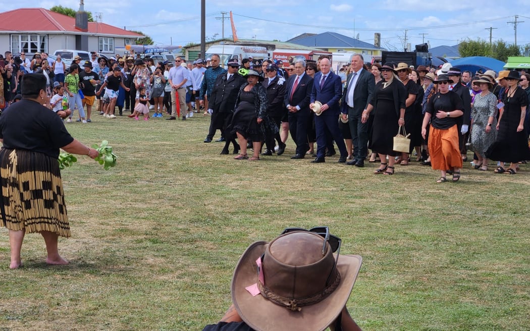 Politicians are welcomed to Rātana Pā in January this year for the annual celebrations.