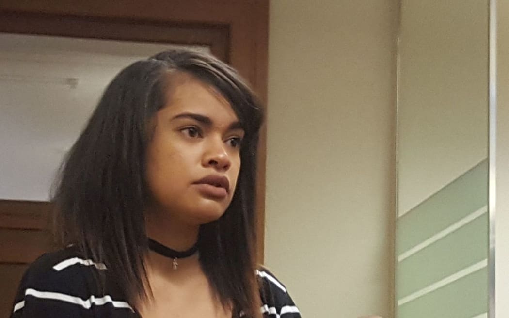 Kimberly Devo during sentencing in the Blenheim District Court for the crash last year that killed her friend.