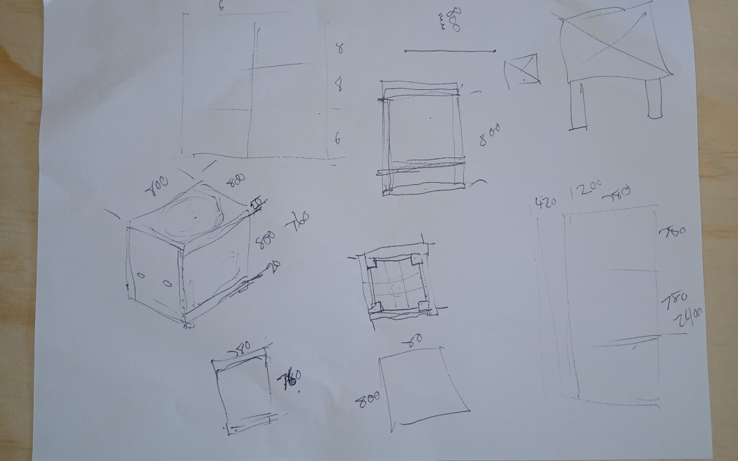 Plans for block to be used in the 2025 NZSO performance of Mahler's 6th Symphony.