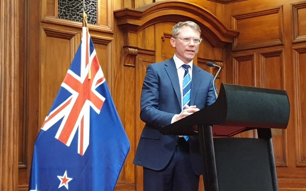 National finance spokesperson Paul Goldsmith after the release of the pre-election economic and fiscal update at Parliament.