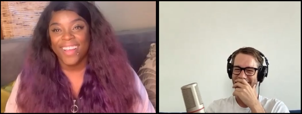 Yola cracking up Tony during their Zoom chat