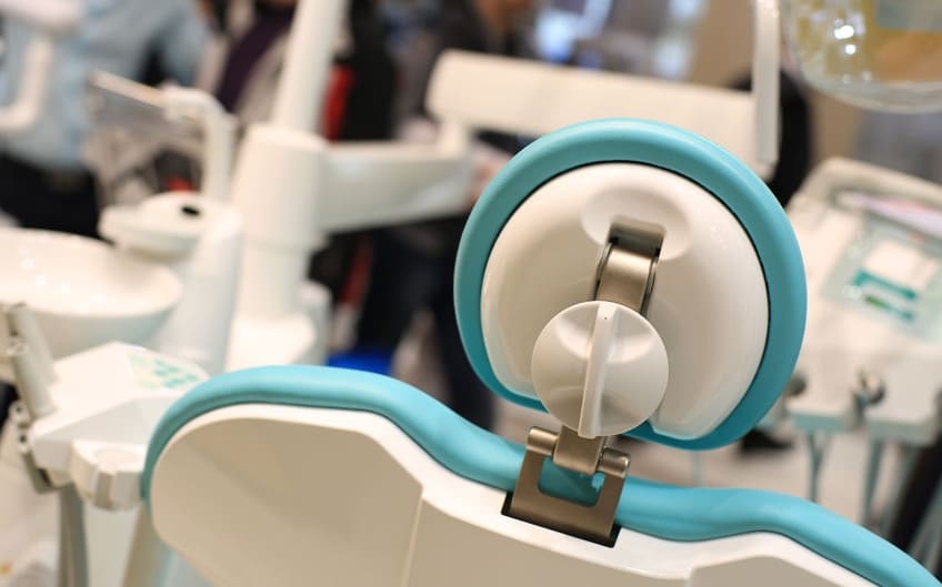 A file photo of a chair in a dentist's surgery