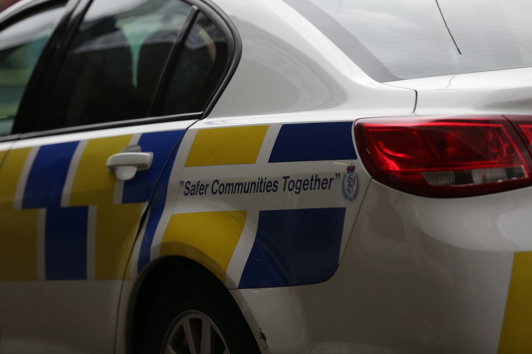 23062016 Photo: RNZ / Rebekah Parsons-King. Police car.