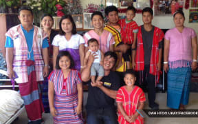 Kay Dah Ukay and his wife Mu Thu Pa with their children.