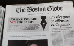 Hundreds of U.S. newspapers joined together and published editorials decrying President Donald Trump's description of the media as the "enemy of the people."