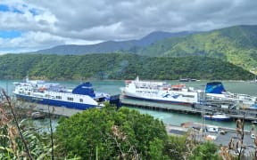 The Bluebridge's Connemara and Interislander's Kaiarahi in Picton.