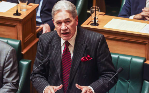 Winston Peters says Te Pāti Māori and the Green Party speeches so far showed "no sincerity".