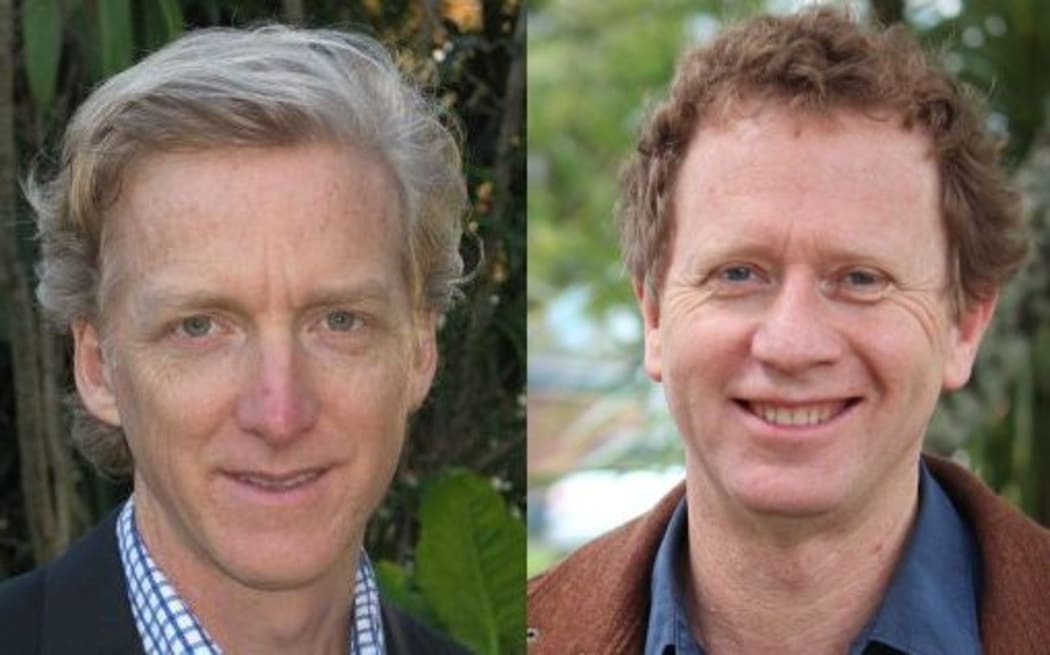Amnesty International executive director Grant Bayldon and Greenpeace executive director Russel Norman.