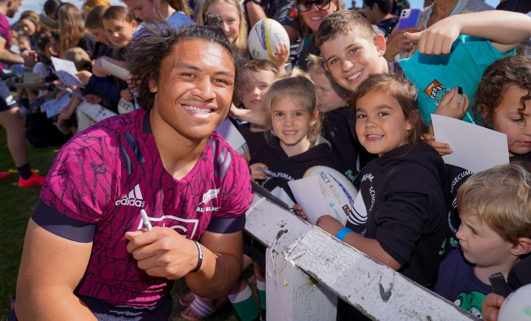 Caleb Clarke, All Blacks public training session, Whakatane, 2020.