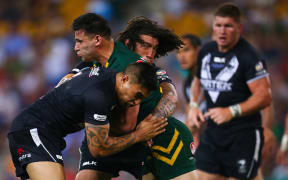 Kangaroos winger Josh Mansour during 2014 Four Nations