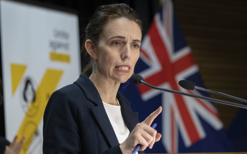 POOL -  Prime Minister Jacinda Arder during the Covid-19 response and vaccine update with director general of health Dr Ashley Bloomfield at Parliament, Wellington, on day 12 of the alert level 4 lockdown.  29 August, 2021  NZ Herald photograph by Mark Mitchell