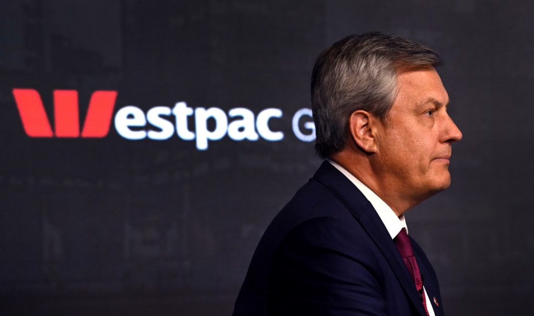 Westpac chief executive Brian Hartzer speaks during a press briefing after the company's full year results were announced in Sydney on November 6, 2017. -