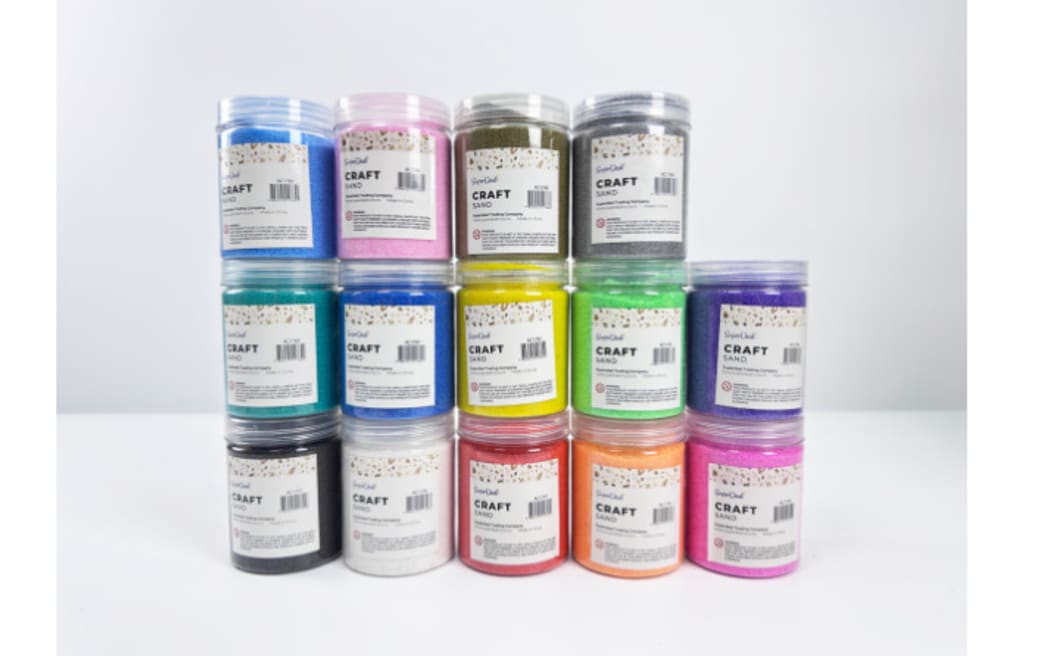 The 380 gram pots of craft sand in 15 different colours have been recalled.