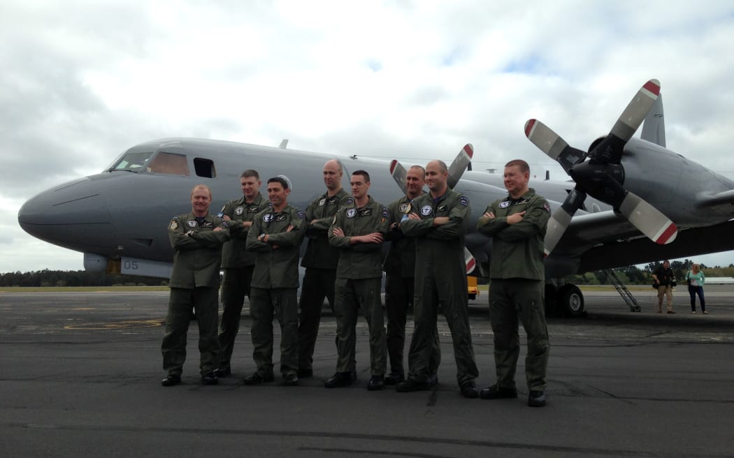 The crew of the second RNZAF Orion before their departure for Perth.