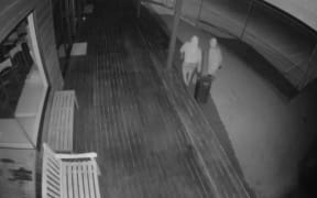 CCTV footage of the thieves stealing the honesty box form the Campbells Bay Tennis club.