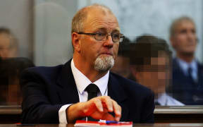 Mark Lundy on the first day of his trial.
