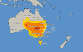 The Australian Bureau of Meteorology's map indicates high forecast temperatures on 28 January 2026.