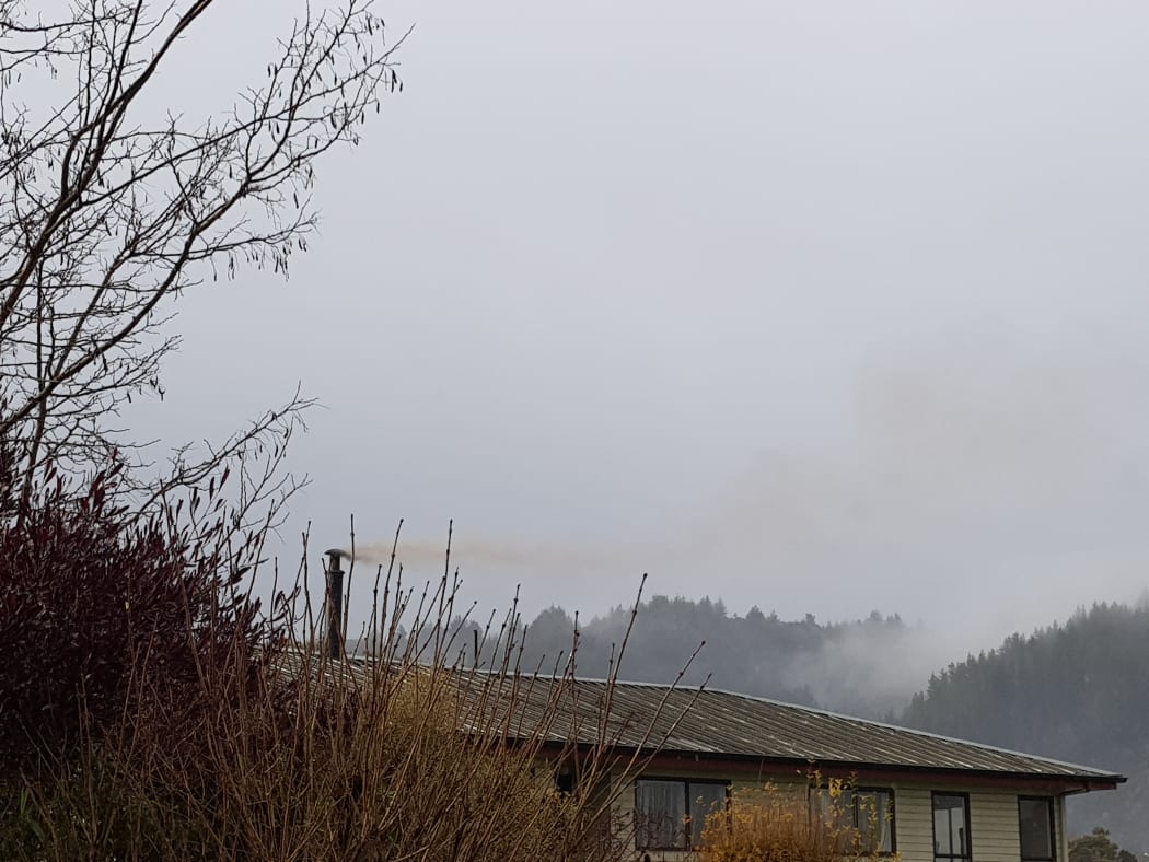 A foggy winter's day in Reefton.