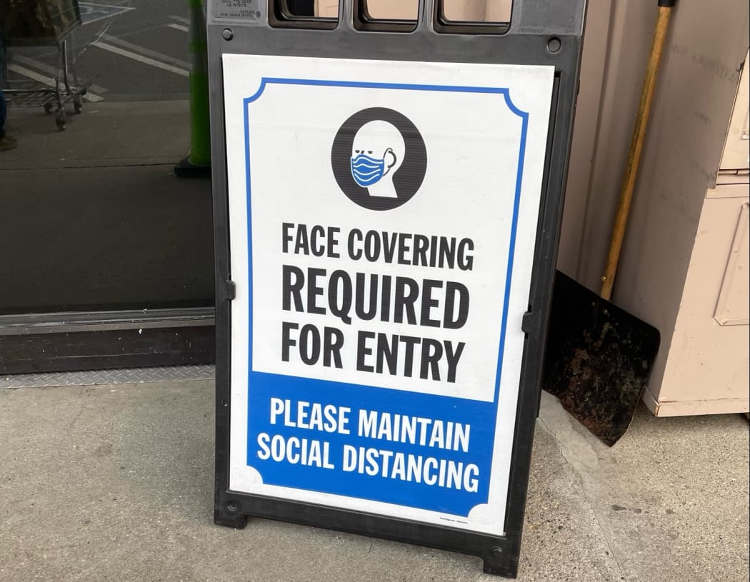 Face coverings are required in Californian shops.