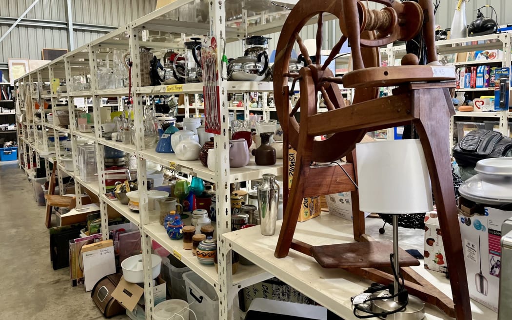 Items for sale at The Dump Shop in Blenheim.
