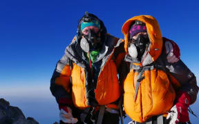 Dean and Lydia atop Mt Dhaulagari May 22 2017