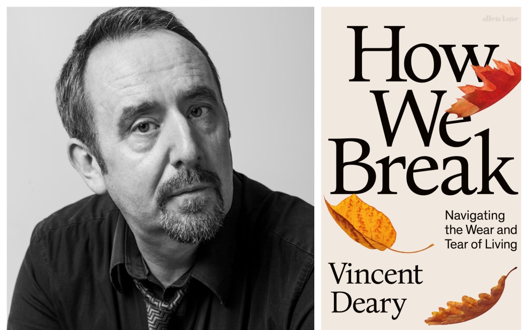 collage of Vincent Deary and the cover of his book "How we Break"