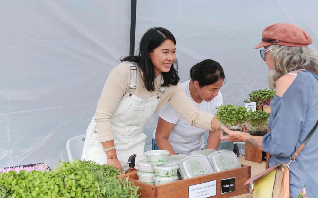 Mama Kali's Farm microgreens' stall
