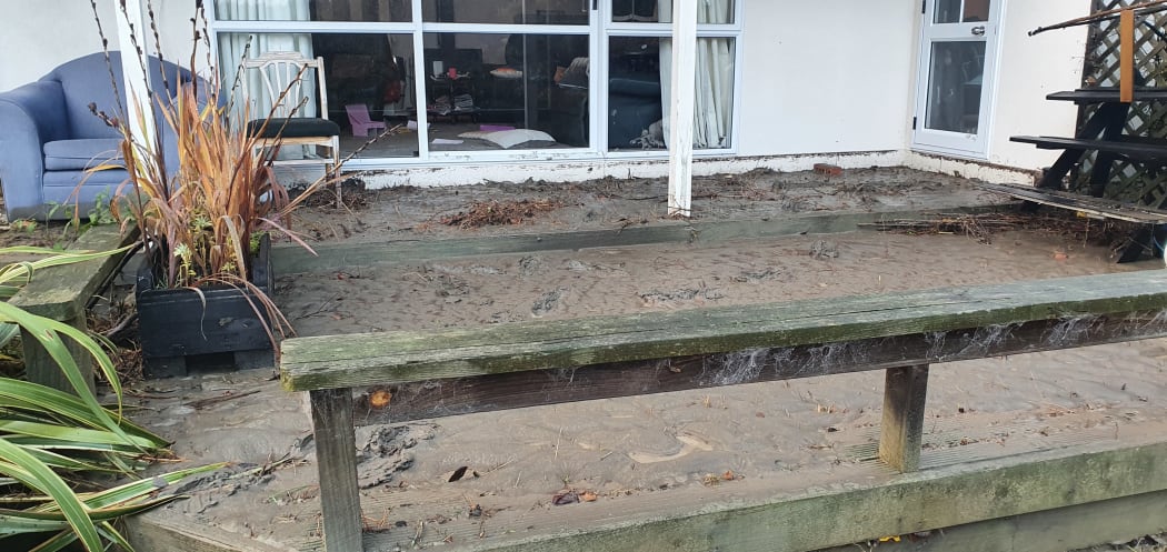 Tim Williams says the family was lucky to have the inside of their home unscathed.