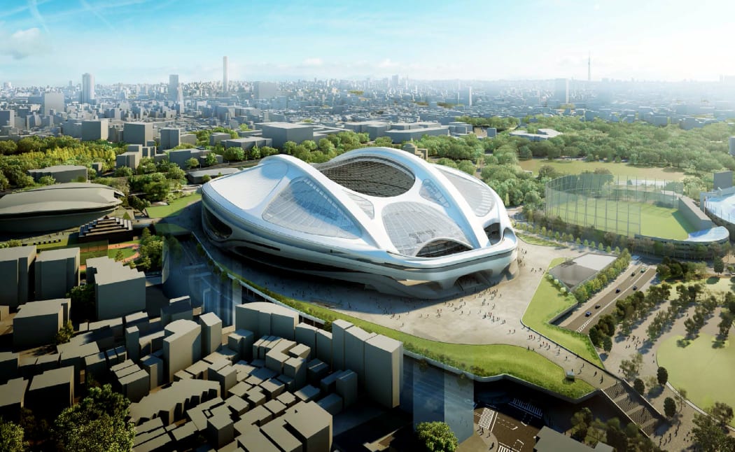 File illustration of an artist's impression of the stadium.