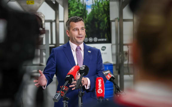 David Seymour at hemp business in Ashburton