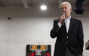 Democratic presidential candidate former Vice President Joe Biden speaks during a campaign event in Des Moines, Iowa, 2 February.