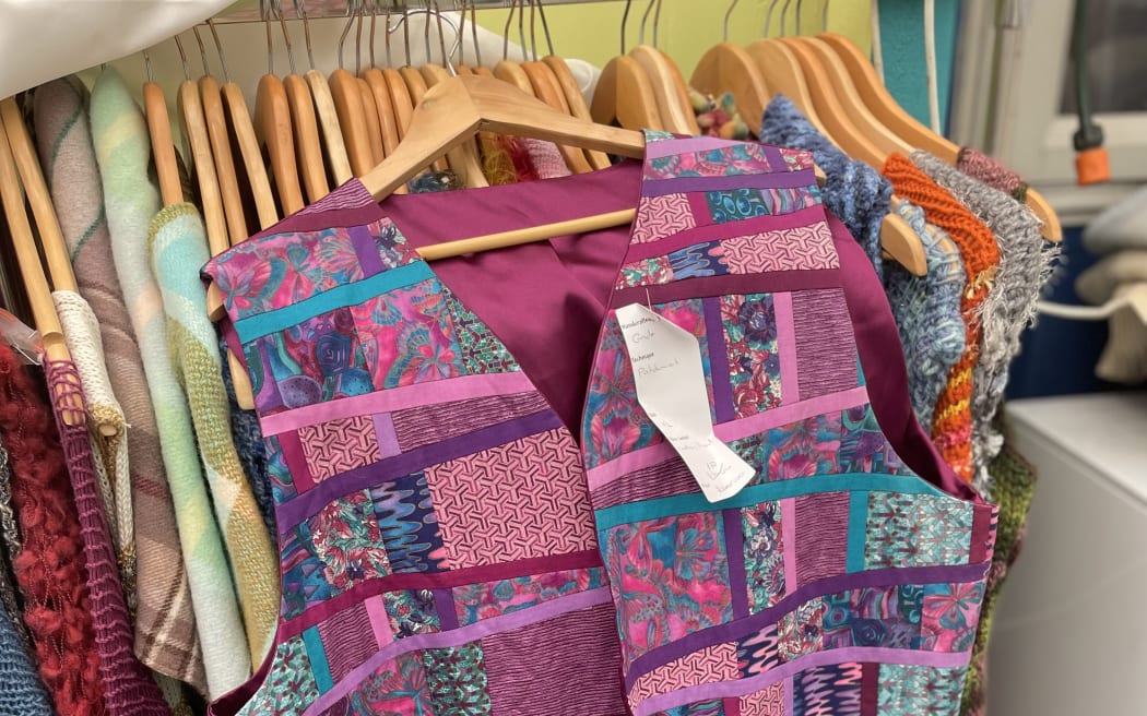 A vest made from various fabrics