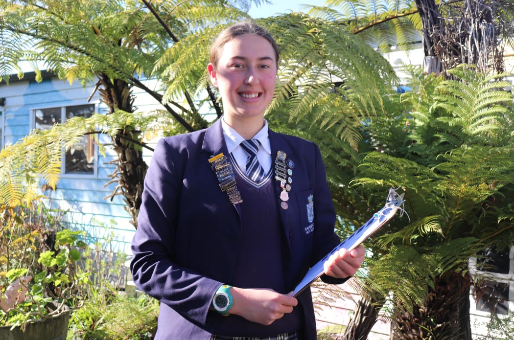 Amelia Otto, 16, got the thoughts of 1,000 people, mostly high-school students in a survey on the possible closure of the National Aquarium in Napier.